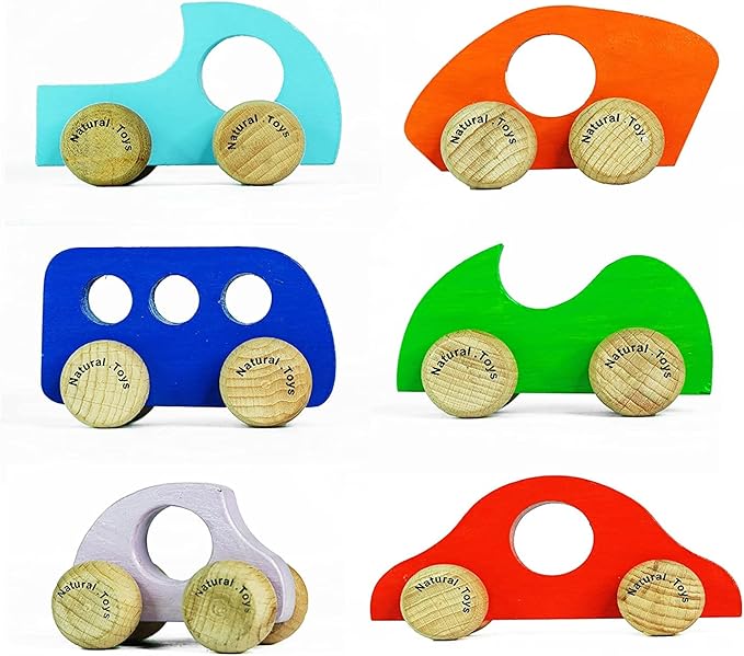 Wooden Car Toy Push Pull Toy Car Wooden Bus Wooden Truck Toy Car Combo Set