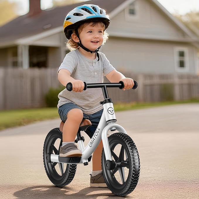 Umatoll Toddler Balance Bike 2 Year Old, Kids Bike Toy for 18 Months to 5 Years Old, Tool-Free Adjustment, Birthday Gifts for 2-3 Boys Girls, No Pedal