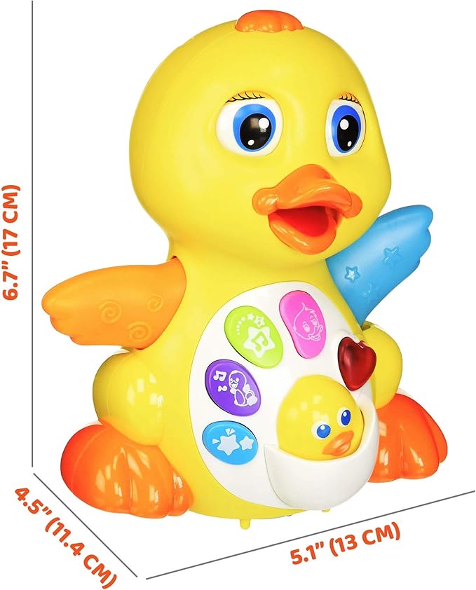 Stone and Clark Dancing Duck w/Lights and Music – Toddler Learning & Crawling Baby Toys – Baby Musical and Light up Toys for 1 Year Old Boy & Girl
