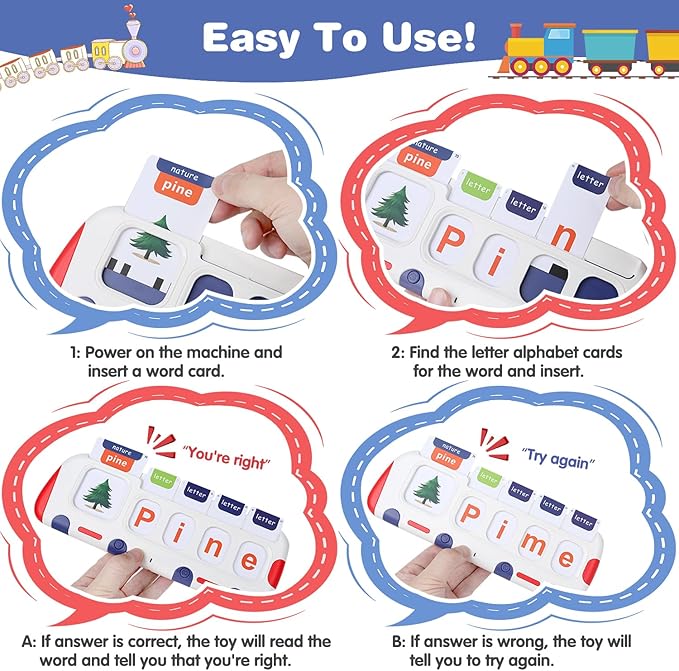 Talking Flash Cards for Toddlers 3-8 Years, Autism Sensory Toys with 218 Sight Crds, Mastering Numbers, Letter Sound, Speech Therapy Phonics Toy, Montessori Learning Words Spell Games Gift for Kids