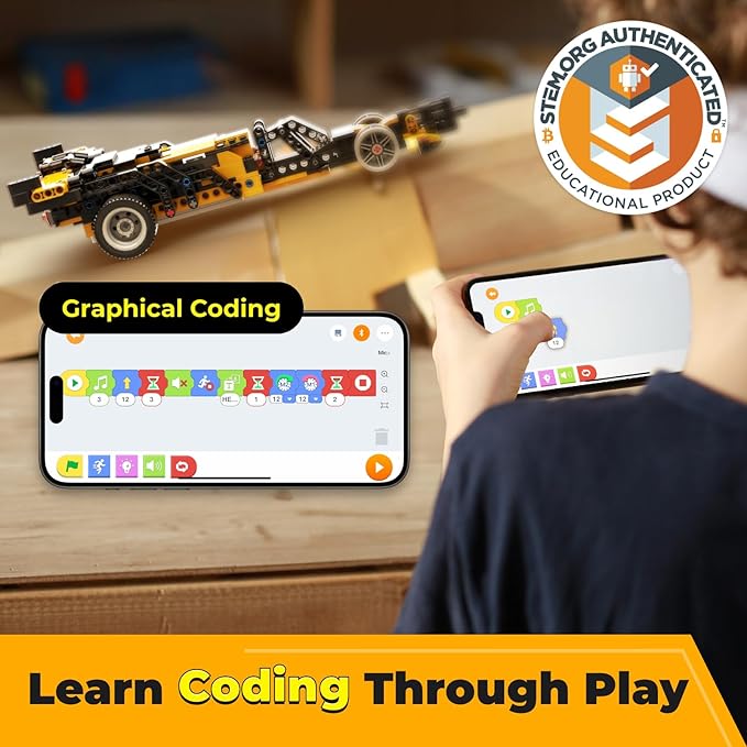 Robot R 4-in-1 Robot Building Kit, APP Remote Control STEM Coding Toys, Educational Gifts for Boys Girls Kids Ages 6-12, 4 Control Modes (300 Pieces)