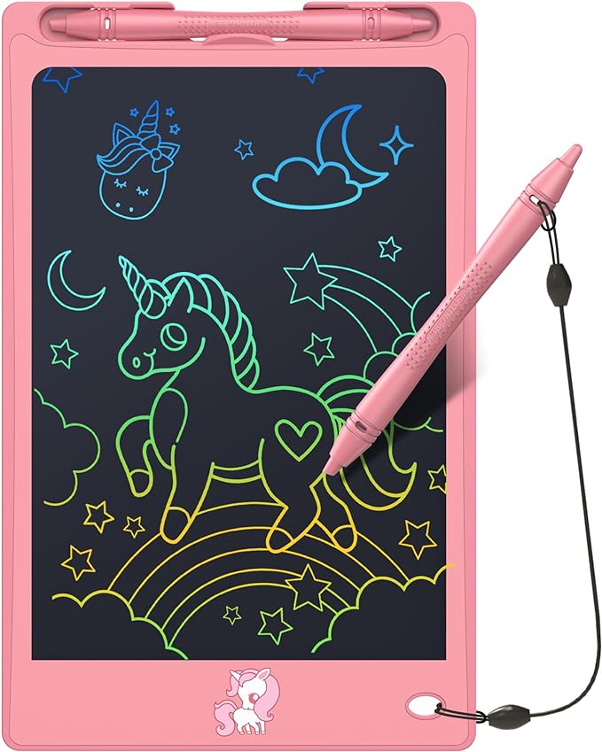 FLUESTON Toys LCD Writing Tablet Toddler,Toys for Boys Girls 3 4 5 6 7 8year,8.8 Inch 1pcs in 1 Pack Drawing Pad Toy Christmas Birthday Gifts for Kids,Drawing Tablet Doodle Board Cute Unicorn