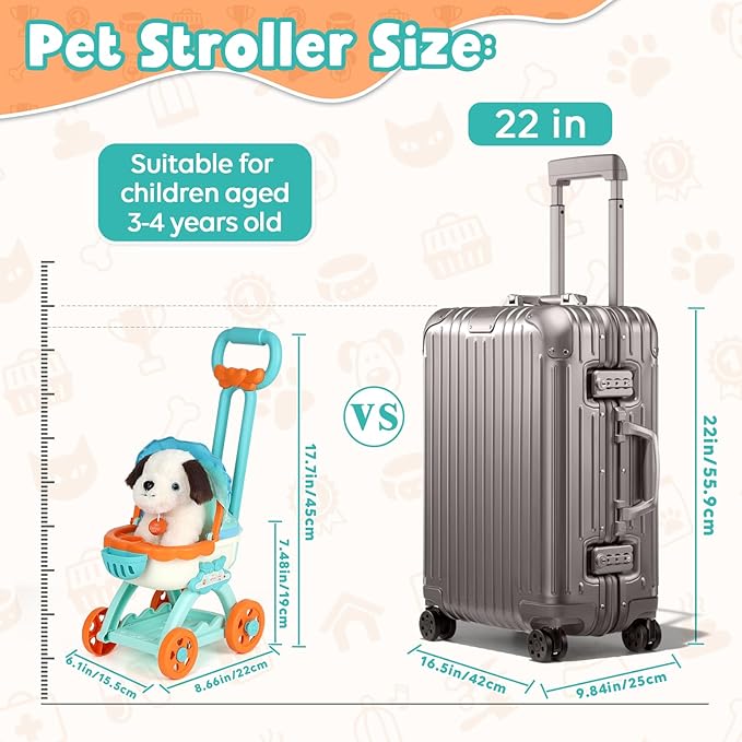 Lehoo Castle Doctor Kit for Kids, Vet Play Sets, Veterinarian Kit Pretend Play Doctor Set with Dog Bag, Medical Kits Doctor Toys Gift for Boys Girls Aged 3 4 5 6