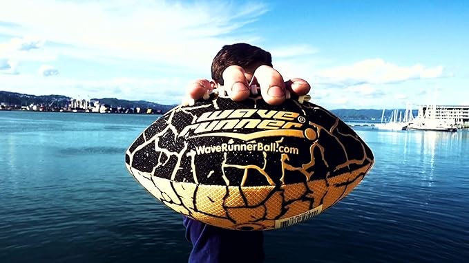 Wave Runner Grip It, Size 9.25in - Water Football, Beach Toys, Kids Outdoor Games for Summer | Pool Toys Football - Special Grip Pattern, Double Laced, Lightweight, All Weather Fun Water Toy