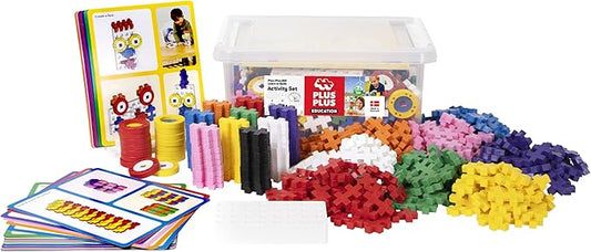 PLUS PLUS - Learn to Build Big Activity Tub, 410 Pieces - Interlocking Building Stem Toy, Large Puzzle Blocks for Toddlers and Preschool