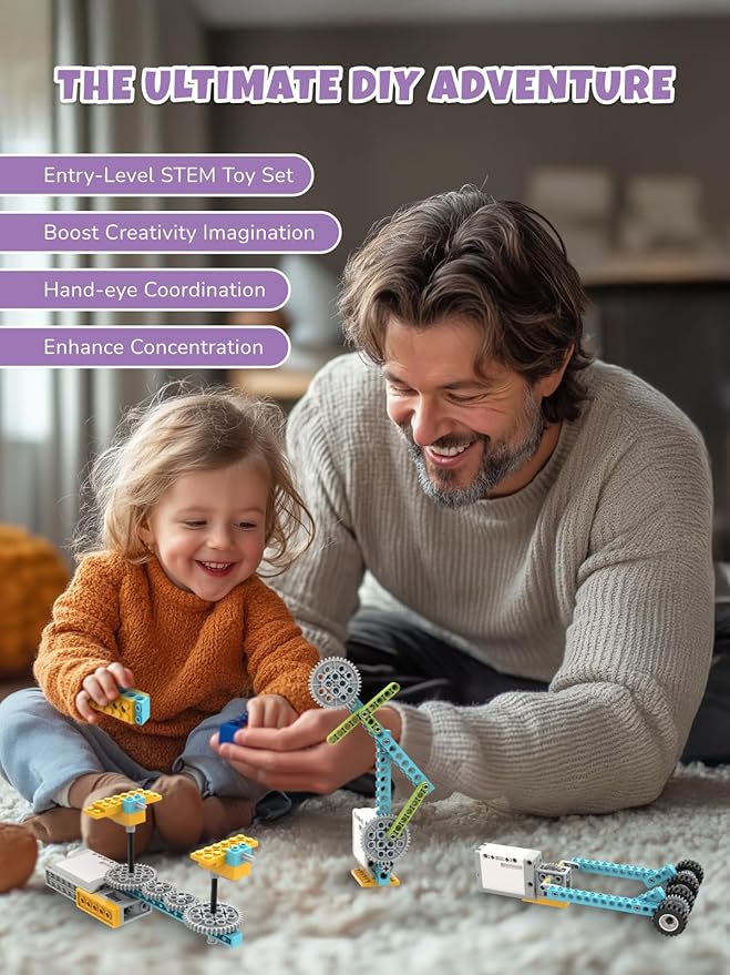 STEM Toys for Age 6+ Kids, 50 in 1 Science Kits for 6 7 8 Year Old Boy, Educational Building Toy for 6-8 8-12 Boys Girls Christmas Birthday Gift, Creative Learning Engineering Game