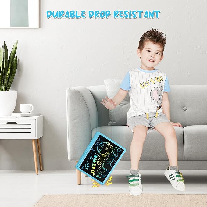 LCD Writing Tablet for Kids, 15 Inch Colorful Drawing Doodle Board, Learning Educational Drawing Pad Toys for Kids, Christmas Birthday Gift for 3 4 5 6 7 8 9 Year Old Girls Boy