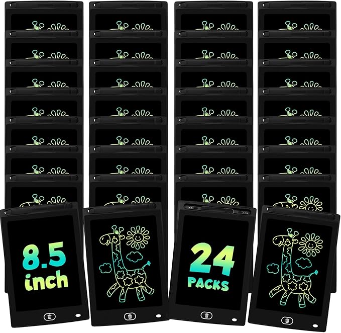 24 Pack 8.5 inch LCD Writing Tablet for Kids - Erasable and Reusable Toddler Doodle Board, Ideal Drawing Pad for Learning Toy for Ages 3-8,Gift for Girls Boys