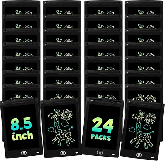 24 Pack 8.5 inch LCD Writing Tablet for Kids - Erasable and Reusable Toddler Doodle Board, Ideal Drawing Pad for Learning Toy for Ages 3-8,Gift for Girls Boys