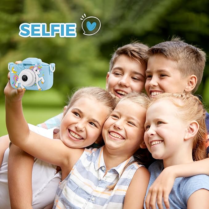 KANAD Kids Camera for 3-12 Year Old Girls, 1080P HD Digital Camera with 32GB SD Card, Shockproof & Easy-to-Use Toys for Camera, Christmas Stuffers Gifts for Kids, Encourage Creativity & Outdoor Play