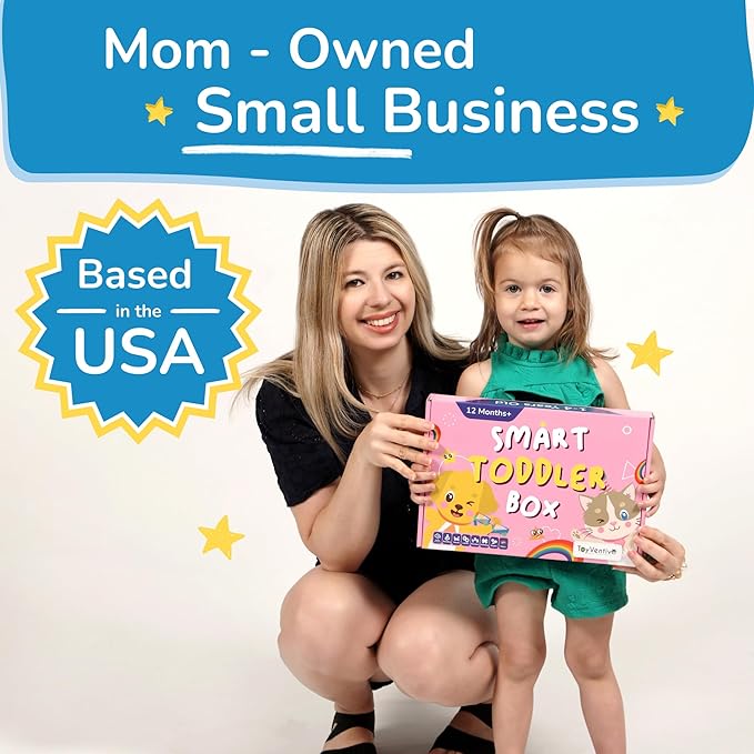 TOYVENTIVE Books, Toddler Flash Cards, and Puzzles – Educational Toys and Birthday Gifts for 1, 2, 3 Year Old Girl, Preschool Learning Activities and Games, Colors, Shapes, Letters, Numbers
