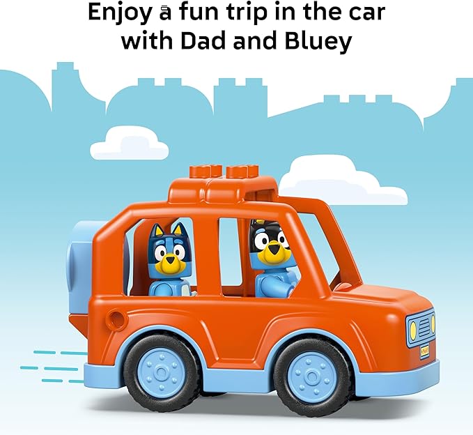 LEGO DUPLO Bluey Ice Cream Trip with Bluey - Toddler Toy for Kids, Boys, and Girls Ages 2+ - Includes Figure and Ice Cream Stand - Sensory Toy for Pretend Play - Preschool Gift Idea - 10458