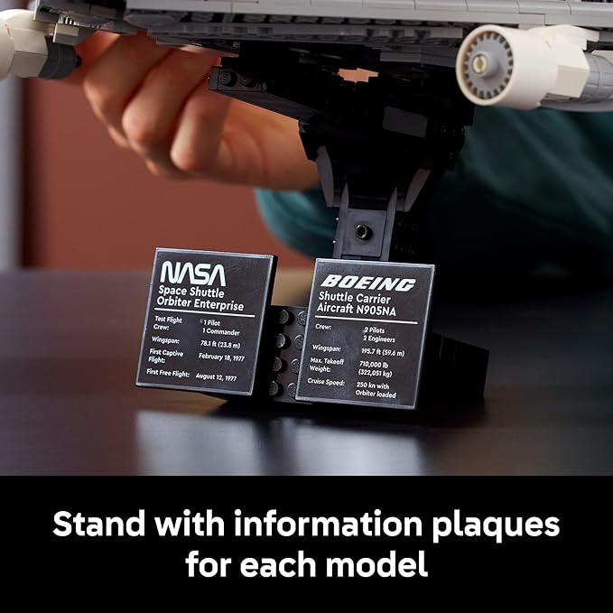 LEGO Icons Shuttle Carrier Aircraft Building Set for Adults - Spaceship & Airplane Model Kit for Adults, Ages 18+ - Air & Space Decor - Gift Idea for Men & Women - 10360