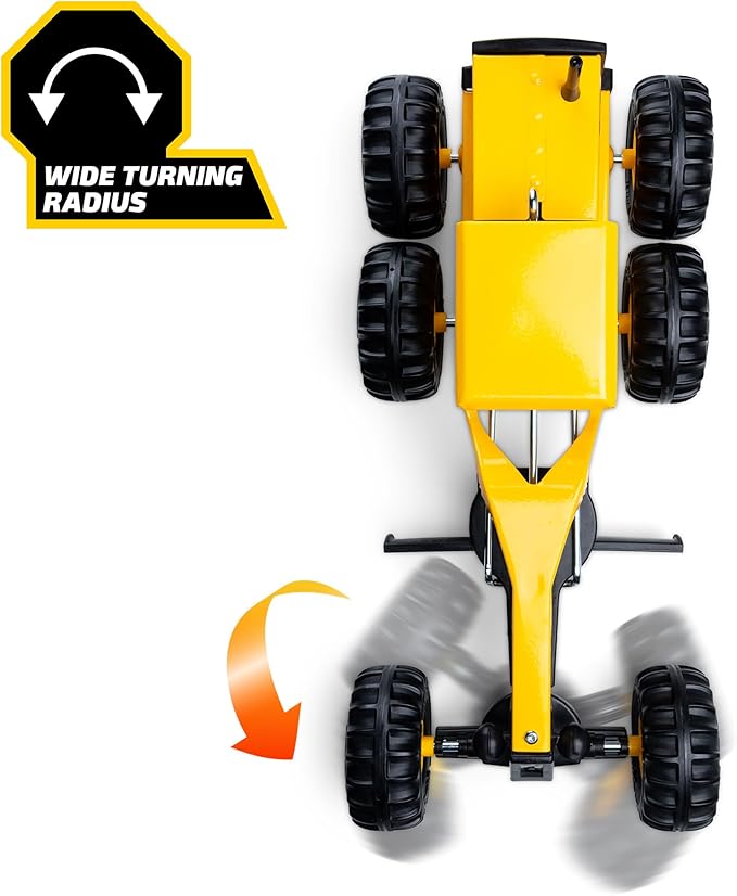 Tonka Steel Classics Road Grader - Made with Steel & Sturdy Plastic, Yellow Toy Construction Truck, Boys and Girls, Kids, Toddlers, Ages 3+