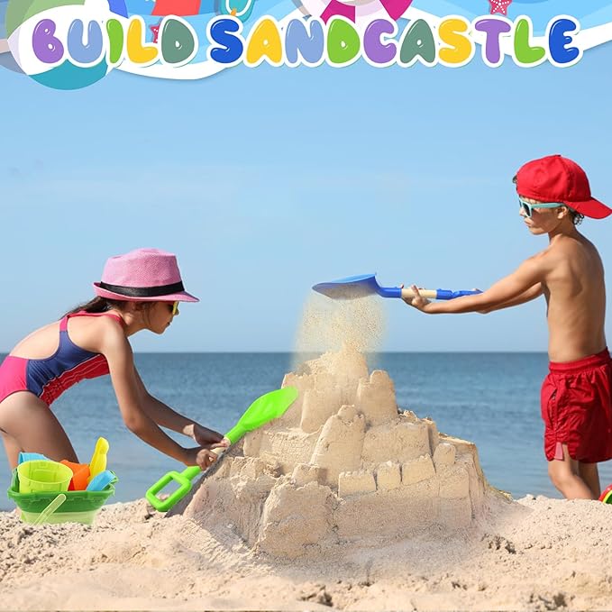 16inch Beach Sand Shovels Toys for Kid Adult, 3PCS Sturdy Long Wooden Spade Gardening Tool Kits Sand Snow Digging for Boy Girl, ABS Plastic Scoops Exploration Gift for Summer Backyard Planting Camping