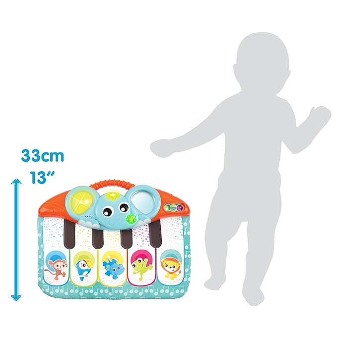 Playgro Melody 4-in-1 Music and Lights Baby Piano - Multi-Functional Kick Pad with Engaging Lights and Sounds for Babies 0+ Months - Musical Toy for On-The-Go Sensory Exploration & Developmental Fun