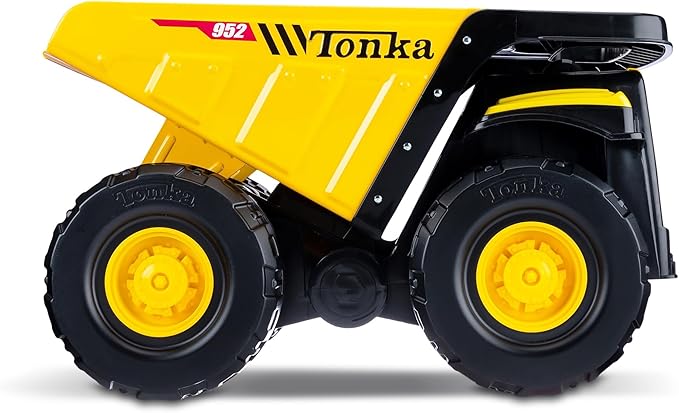 Tonka Steel Classics Toughest Mighty Dump Truck - Made with Steel & Sturdy Plastic, Large Yellow Toy Construction Truck, Boys and Girls, Kids, Toddlers, Ages 3+