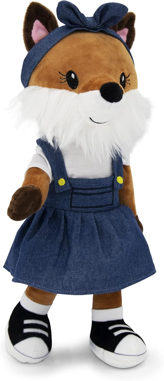 Playtime by Eimmie Soft Baby Doll Fiona The Fox - 14" Plush Rag Doll with Embroidered Features for Girls, Boys, Toddlers & Infants - Educational Stuffed Animal for Imaginative Play