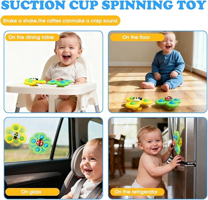 6 in 1 baby montessori toys for 6 12 month old-incl Busy Cube,stacking cups,Shape Sorting Bin,baby blocks,crinkle books, suction cups spinners,Sorting Learning Sensory Toys Gift for Babies Aged 1-3