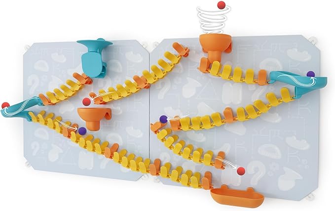 Oribel VertiPlay Magnetic Marble Run | Builder Set STEM Toy | Creative Free Play Construction Kit for Kids | Works on Fridges, Lockers & Metal Surfaces | Builder Set (75) (Explorer Set)