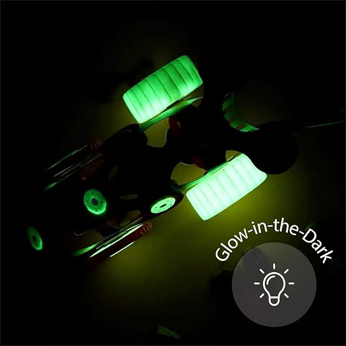 Clixo Mars Station Pack - 48 Magnetic Pieces in 14 Shapes. Flexible STEM Building Glow-in-The-Dark Set with All-Terrain Wheels & Galactic Adventure. Build Rovers, Spaceships & Labs. Ages 6+