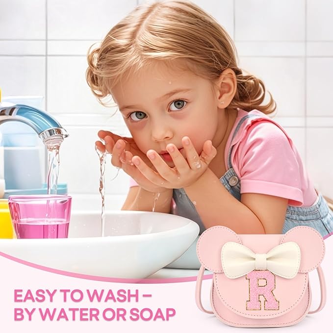 Kids Makeup Kit for Girls - 15 Pcs Real Washable Make Up Set - Non Toxic Toddlers Cosmetic with Letter Mouse Ear Purse - Dress up Birthday Gifts for 3 4 5 6 7 8 Years Old Girls - R