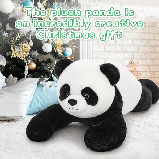Tezituor Giant Panda Stuffed Animal, Panda Plush Toy,31.5" Large Cute Jumbo Pandas Plush Pillow,Soft Large Plushie,Huge Big Plushy Fluffy Fat Oversized,Valentine for Kids Girls