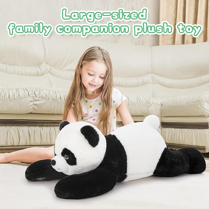 Tezituor Giant Panda Stuffed Animal, Panda Plush Toy,31.5" Large Cute Jumbo Pandas Plush Pillow,Soft Large Plushie,Huge Big Plushy Fluffy Fat Oversized,Valentine for Kids Girls