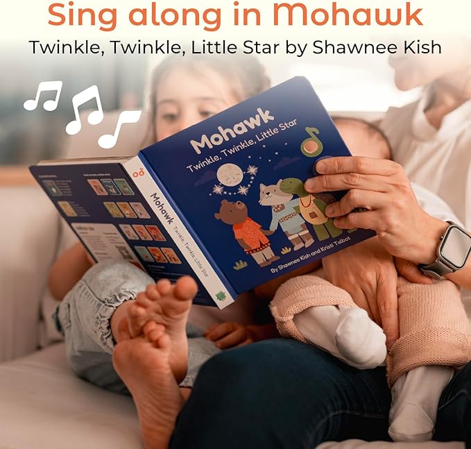 Calis Books Bilingual Nursery Rhymes Sound Book Babies and Toddlers. Interactive Musical Book for Children 1-3 and 2-4 (Mohawk Nursery Rhymes)