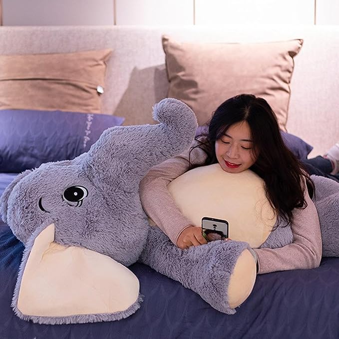 Giant Elephant Stuffed Animal 39'', Large Plush Toy, Soft Huggable Cute Elephant Plush for Girls, Boys, Kids, Babies - Gifts for Birthday, Mother's Day, Christmas