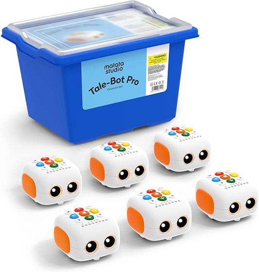 Tale-bot Pro Classroom Set Coding Robot for School Institution Kids 3-5, 6 TaleBot Pro Robots Included for School Supplies, STEM Educational Learning Toys for Kids to Learn Coding Basics