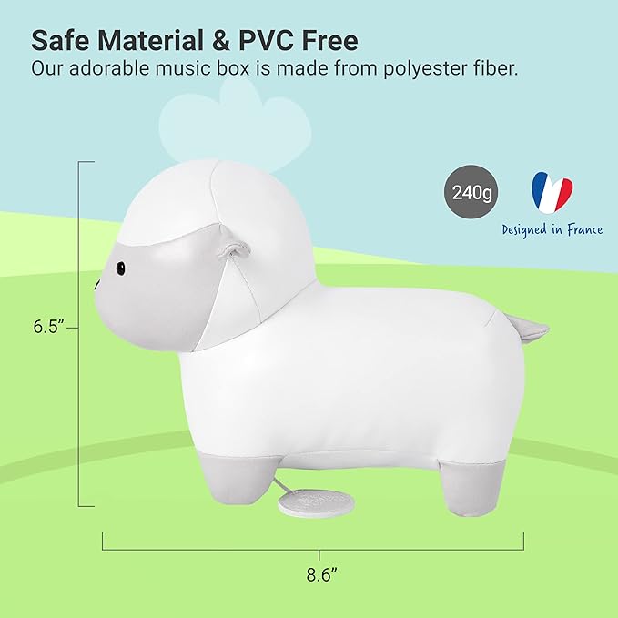 Little Big Friends Musical Baby Toy – Soft Plush Pull-String Cord Classical Toy for Baby & Toddlers | Soothing Stuffed Cuddly Animal Gift | Simon The Sheep