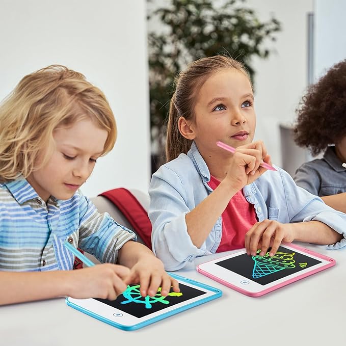 Zhehao 12 Pcs LCD Writing Tablet for Kids Colorful Drawing Doodle Board Drawing Tablet Erasable Reusable Electronic Draw Pad Gift for Boy Girl Xmas Educational Learning(6.5 Inch Screen,Fresh Color)