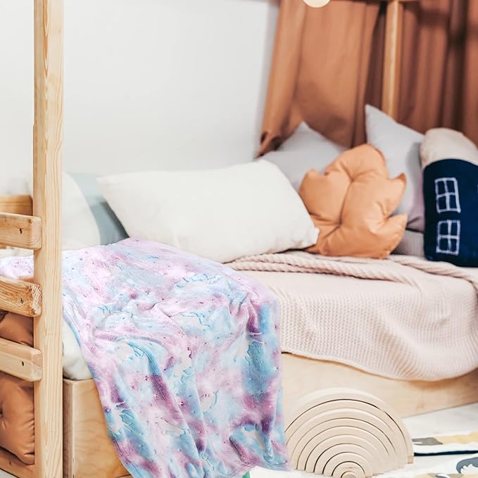 SALIMAH Glow in The Dark Blanket Unicorns Gifts for Girls, Toys for Girls Age 2 3 4 5 6 7 8 9 10 Year Old, Soft Kids Blankets Gifts for Grandkids Teens for Christmas Birthday, 50"x60"