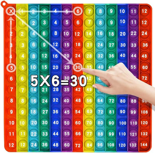 AK-SHIP Multiplication Game Table Bubble Toys Relieve Stress and Anxiety ，Education Various Teaching Operations (Multiplication Table 12*12)