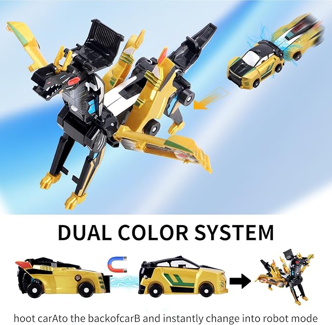 Car A Transforming Toy. When Two Cars Collide, They Transform. It's Really an Amazing Toy transformable car Robot Suitable