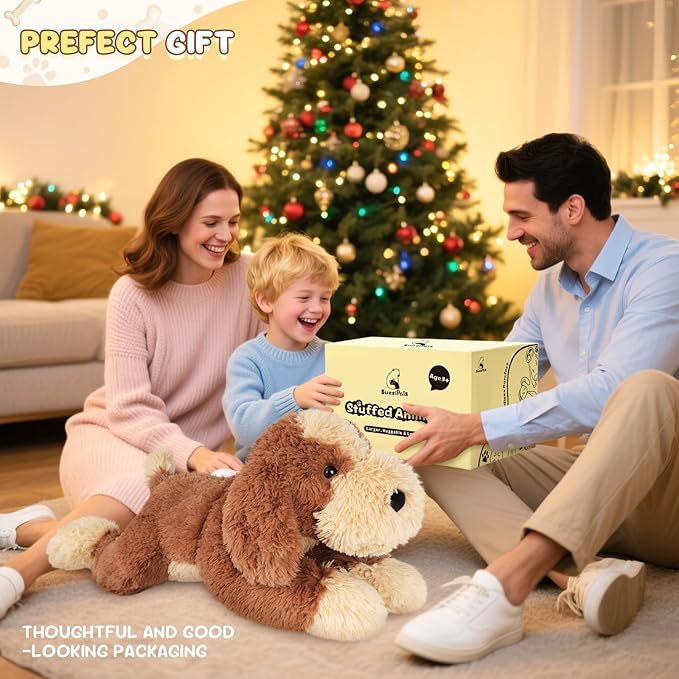 Big Dog Stuffed Animal 30", Jumbo Soft Giant Stuffed Animal Puppy, Giant Plush Toys for Stress Relief & Sleep Aid, Huge Cuddly Golden Retriever Cute Plushies Dog Gifts for Kids Adults