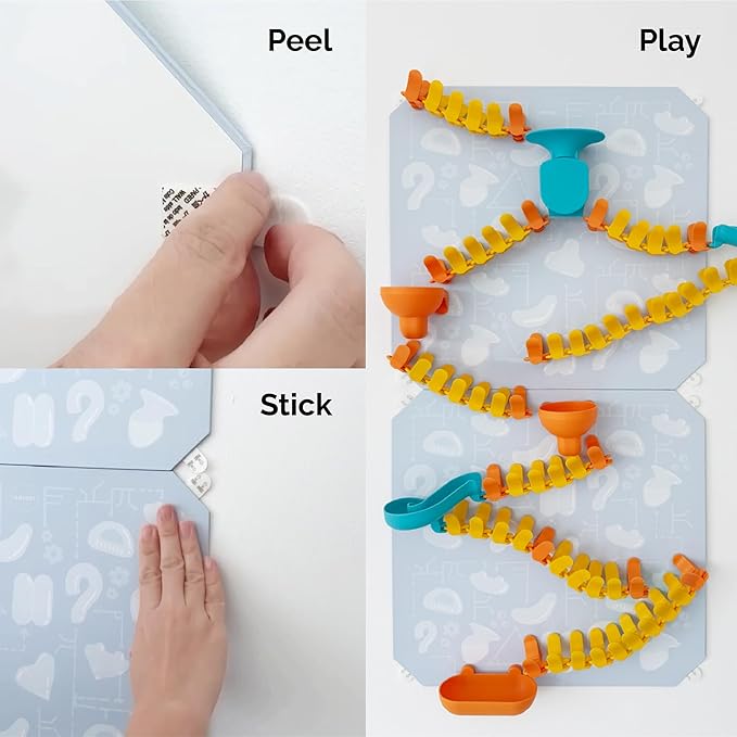 Oribel VertiPlay Magnetic Marble Run | Builder Set STEM Toy | Creative Free Play Construction Kit for Kids | Works on Fridges, Lockers & Metal Surfaces | Builder Set (75) (Explorer Set)