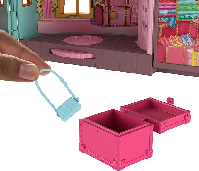 Mattel Universal Pictures’ Wicked So Popular Dorm Small Doll Playset with 3 Play Spaces & 9 Accessories, Inspired by The Movie