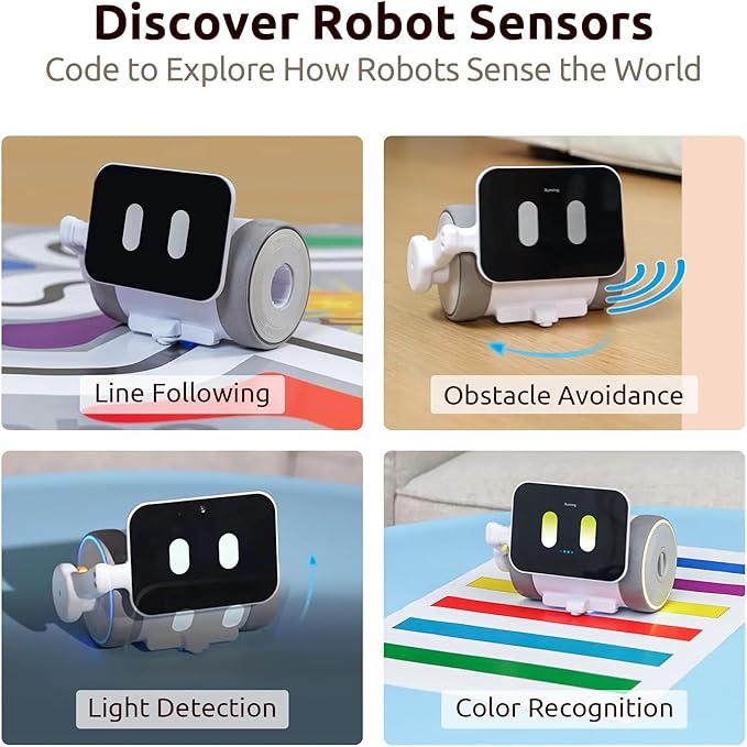 WhalesBot Pubbo Air Smart Robot Kit for Kids 6 7 8 9 10, Voice/Touch/Remote Control, Interactive Companion Robotic with 9 Sensors, Modular/Scratch Coding, STEM Educational Toy Gift for Boys Girls