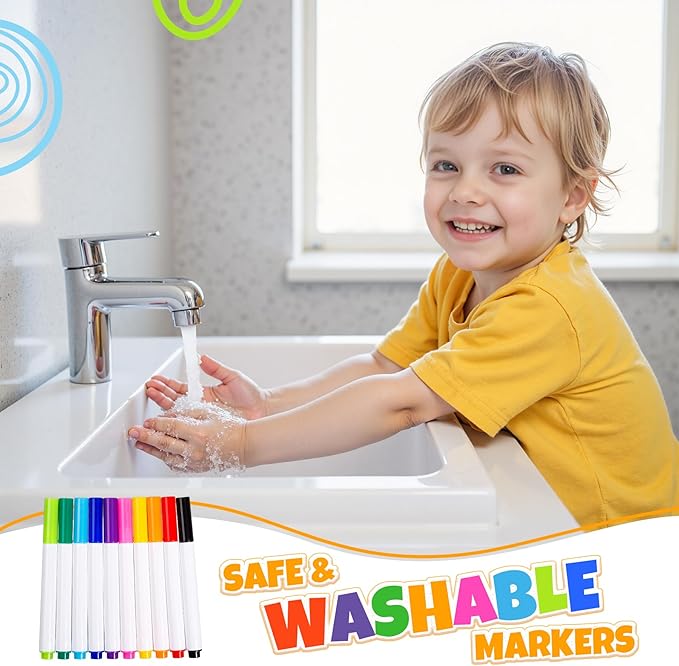 EVERICH Paint Your Own Soccer Ball with Markers, Toddler Arts and Crafts Kits Soccer Gifts for Girls Boys, Size 3 Dinosaur Toys Coloring Custom Soccer Ball Game Birthday Gifts for Kids 3 4 5 6-8 8-12