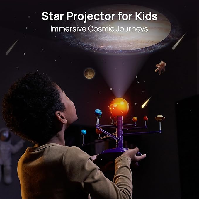Science Can Solar System for Kids, Talking Astronomy Solar System Model Kit, Planetarium Projector with 8 Planets STEM Space Toys for 3 4 5+ Years Old Boys Girls