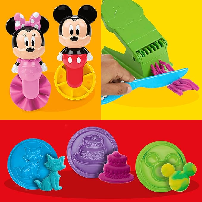 Play-Doh Disney Junior Mickey Mouse Clubhouse, Shape a Story Playset, Storage & Travel, Arts & Crafts Preschool Toys for Kids 2+