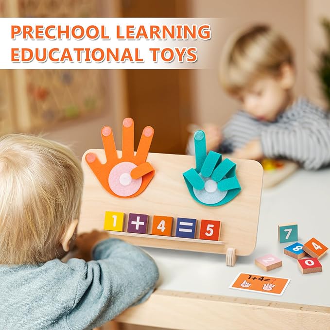 GUEETIC® Preschool Learning Toys for Toddlers 3-4, Educational Math manipulatives Number Counting Blocks for Kids, Montessori Toys for 3-5 Year Old Boys Girls Birthday Gifts