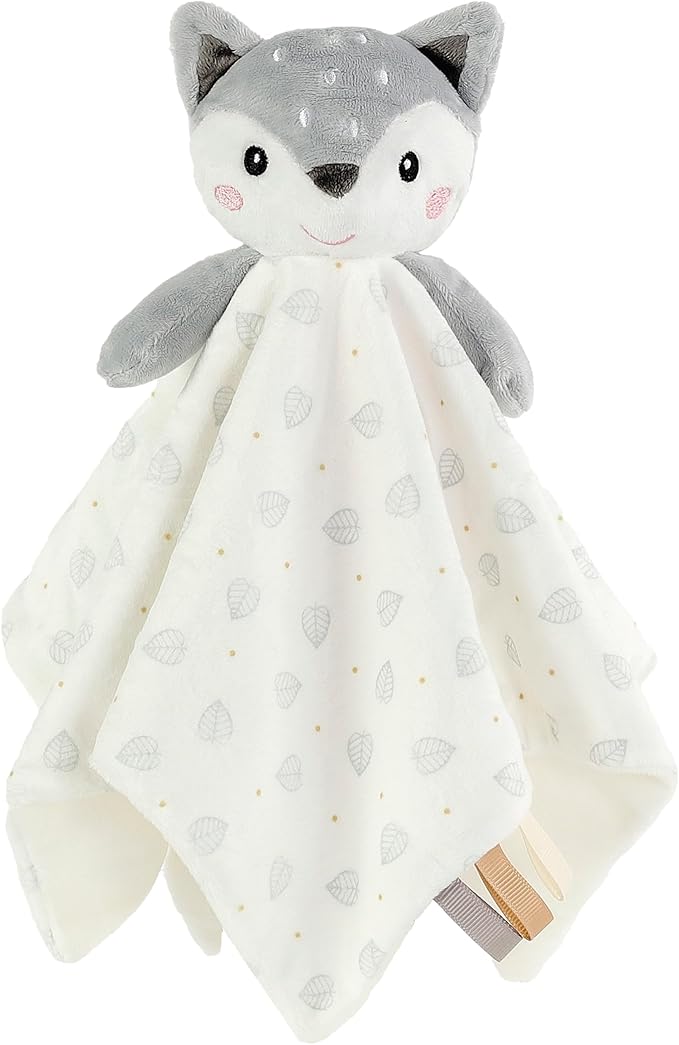 CREVENT Cozy Plush Baby Security Blanket, Loveys for Baby Girls and Boys, Birthday (Unicorn + Deer)
