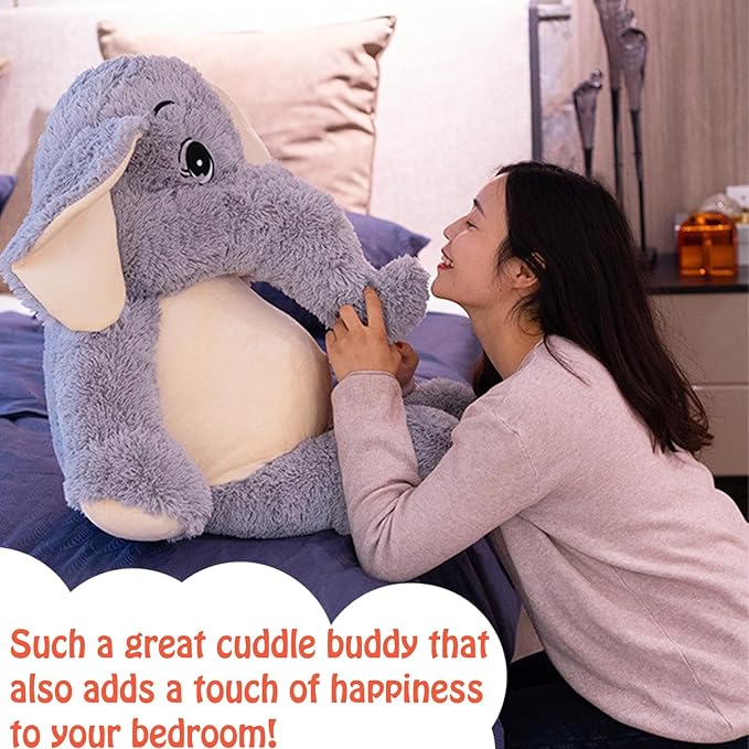 Giant Elephant Stuffed Animal 39'', Large Plush Toy, Soft Huggable Cute Elephant Plush for Girls, Boys, Kids, Babies - Gifts for Birthday, Mother's Day, Christmas