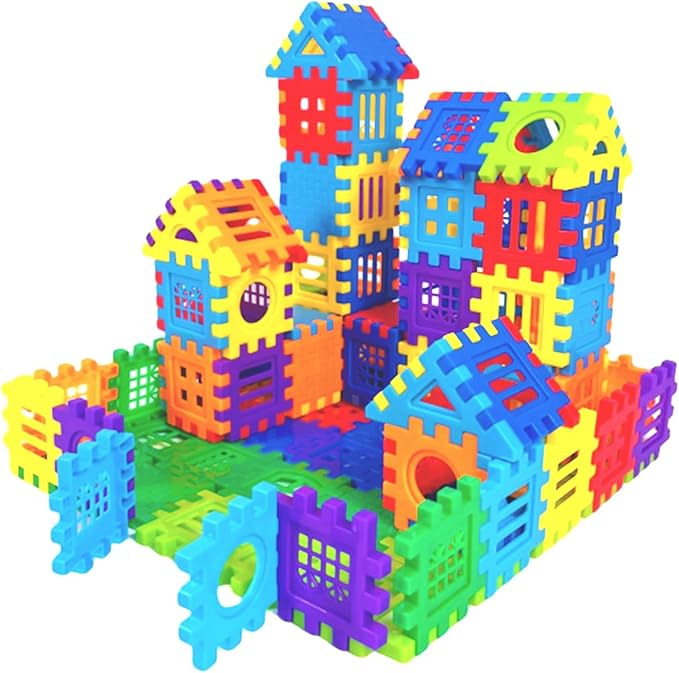 Building Blocks – 100-piece Kids Builders Blocks Set with Storage Bag – Interlocking Building Blocks for Toddlers and Kids – Fun and Educational Toy Building Set for Skill Development