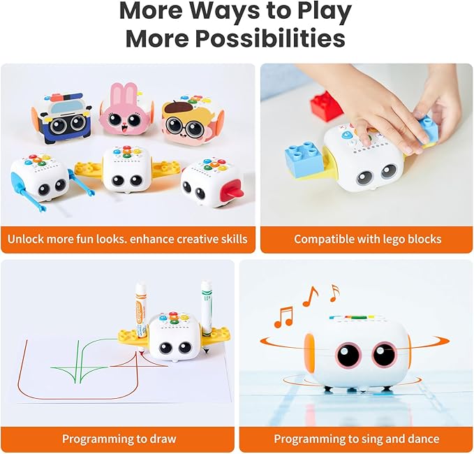 Tale-bot Pro Classroom Set Coding Robot for School Institution Kids 3-5, 6 TaleBot Pro Robots Included for School Supplies, STEM Educational Learning Toys for Kids to Learn Coding Basics