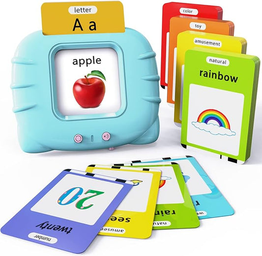 Lapare Audible Educational Toy with Music for Toddlers Age 1 2 3 4 5, 252 Sight Words Flash Cards Kindergarten Toy for Kids to Learn Alphabet Number Color Shapes and More
