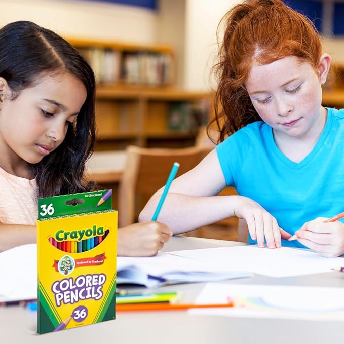 Crayola Colored Pencils (36ct), Kids Pencil Set, Pre-Sharpened Coloring Book Pencils for Kids & Adults, Arts & Crafts Supplies, Ages 3+